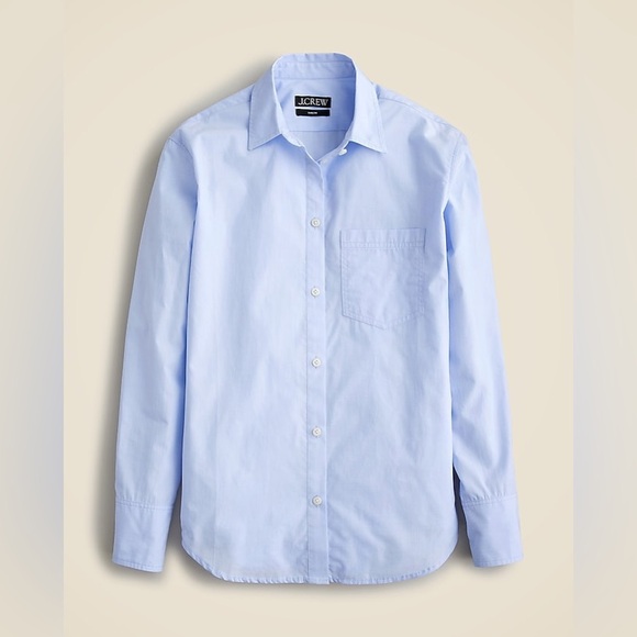 NWT J.Crew Garçon Classic Shirt in Cotton Poplin in Blue Eoe - Picture 4 of 10